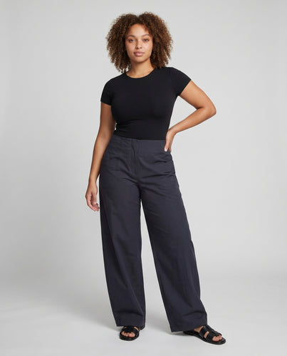 Damen Bequeme weite Hosen mit hohen Taschen EB