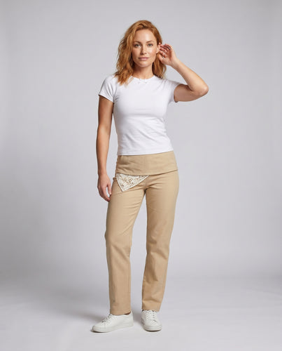 Damen nan schmal geschnittenes Shaping-Top aus Feinstrick mit Zierknoten und taillierender Passform