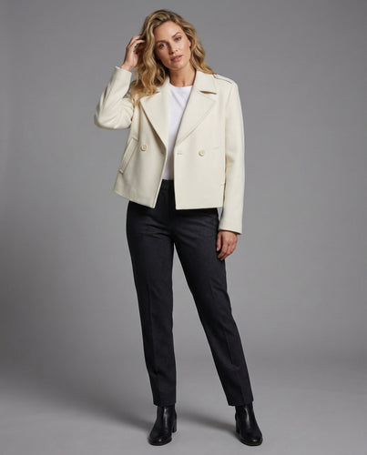 Damen Kurzblazer mit eleganten Knopfdetails