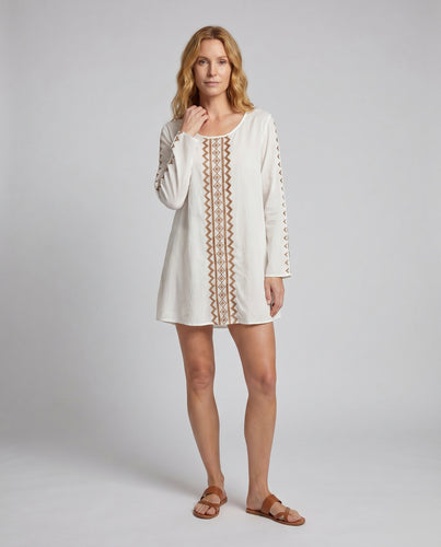 Damen Strandkleid mit elegantem Ikat-Muster Heidi Mode