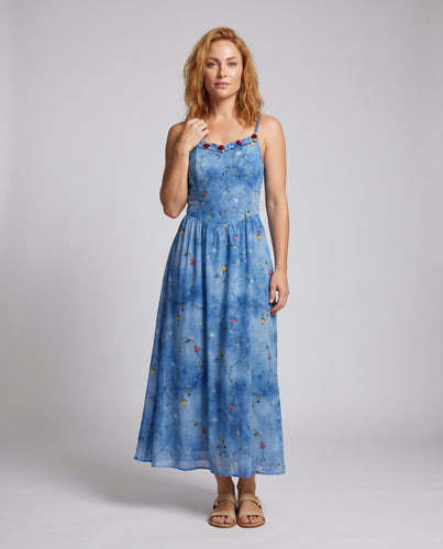 Damen Sommerliches Blumenmuster Kleid
