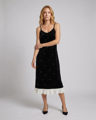 Damen Maxikleid mit Spaghetti-Trägern und glänzenden Akzenten
