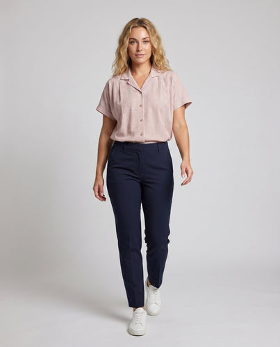 Damen Oversized Hemdbluse mit elegantem Streifenmuster