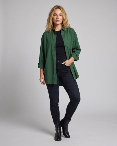 Damen oversized Hemd mit eleganten Puffärmeln und lässigem Schnitt