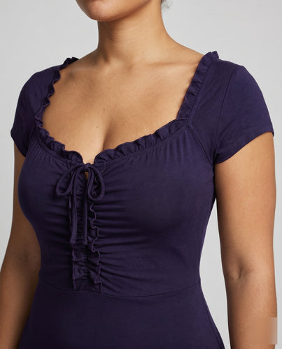 Damen Elegantes Figurbetontes Kleid mit romantischen Rüschendetails