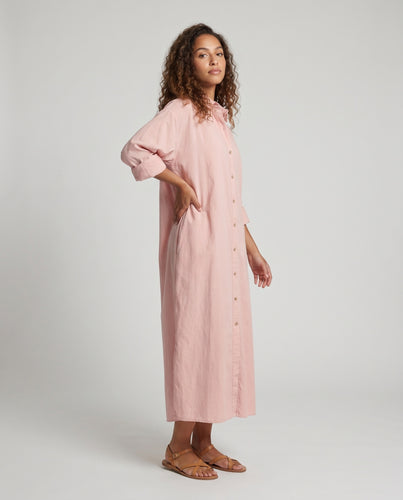 Damen Hemdblusenkleid mit langen Ärmeln und elegantem Schnitt