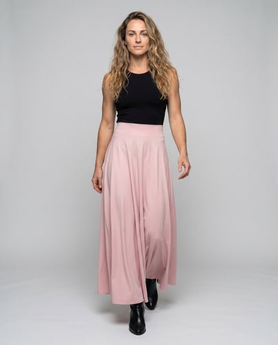 Damen Eleganter Maxirock mit fließendem Fall und hohem Bund