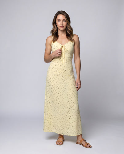 Damen Sommerkleid mit verspieltem Bindegürtel und zarten Blumenmotiven