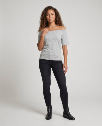 Damen lässiges Oversized T-Shirt mit unkonventionellem Ausschnitt
