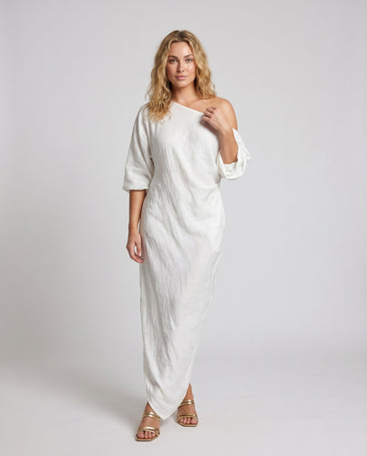 Damen Elegantes Abendkleid mit asymmetrischem Schnitt und offenem Schulterdesign EB
