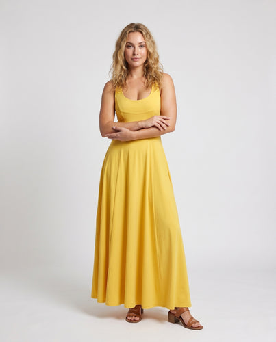 Damen Sommerliches Maxikleid mit elegantem Rückenausschnitt EB