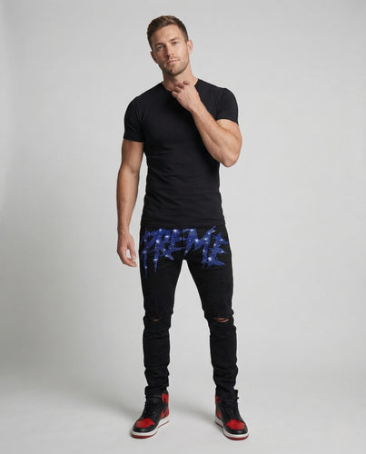 Herren Röhrenjeans mit Rissen