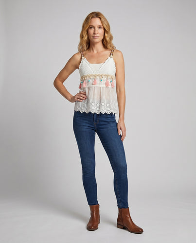 Damen Häkelkleid mit transparenten Volants EB