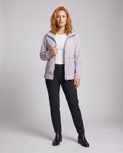 Damen leichte Windjacke mit verstellbarem Kapuzendesign EB