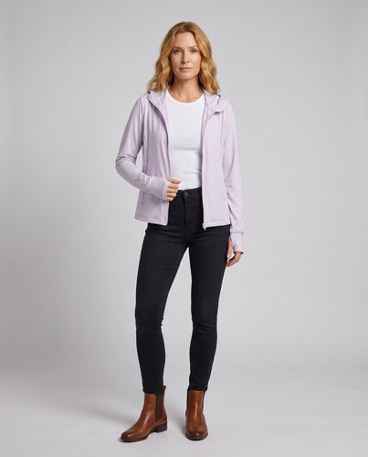 Damen technische Leichtjacke mit vielseitigem Kapuzendesign EB