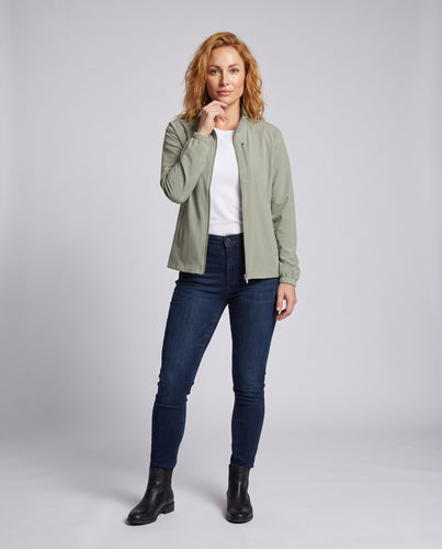 Damen sportliche Trainingsjacke mit reflektierenden Details R&B