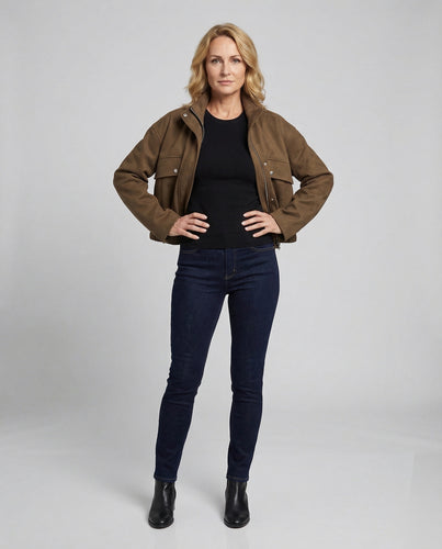 Freizeitkleidung Damen Utility Jacke Kurz