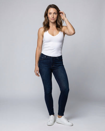 Damen Ripp Top Figurbetont