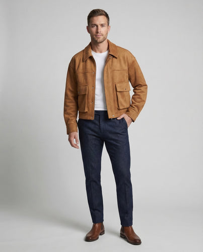 Unisex Veloursjacke Kurz