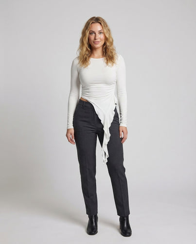 Damen Langarmshirt Asymmetrisch