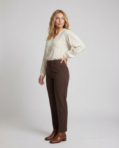 Damen Baumwoll-Gauze-Bluse Spitzenpasse