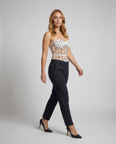 Damen Korsagen-Bustier Transparenter Tüll