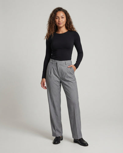 Damen Bügelfaltenhose Gürtelschlaufen