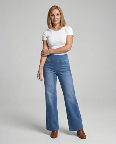 Damen Flared Jeans High Waist Stretch