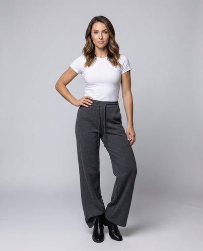 Damen hochgeschnittene gefütterte Palazzo-Hose
