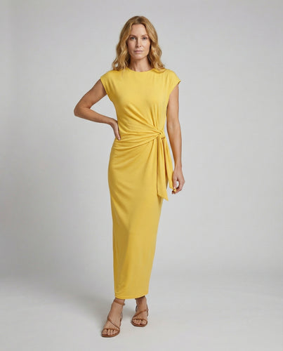 Damen figurbetontes Midikleid mit Taillentwist
