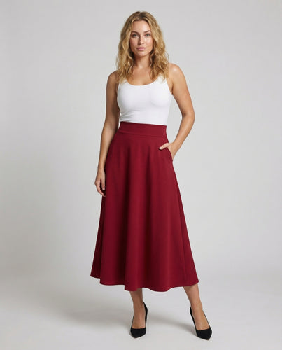 Damen eleganter Maxirock im Tellerstil
