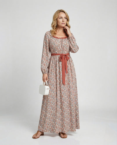 Damen Blumenkleid Maxikleid Sommer