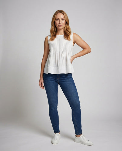 Damen Biesen Peplumtop mit Stufensaum