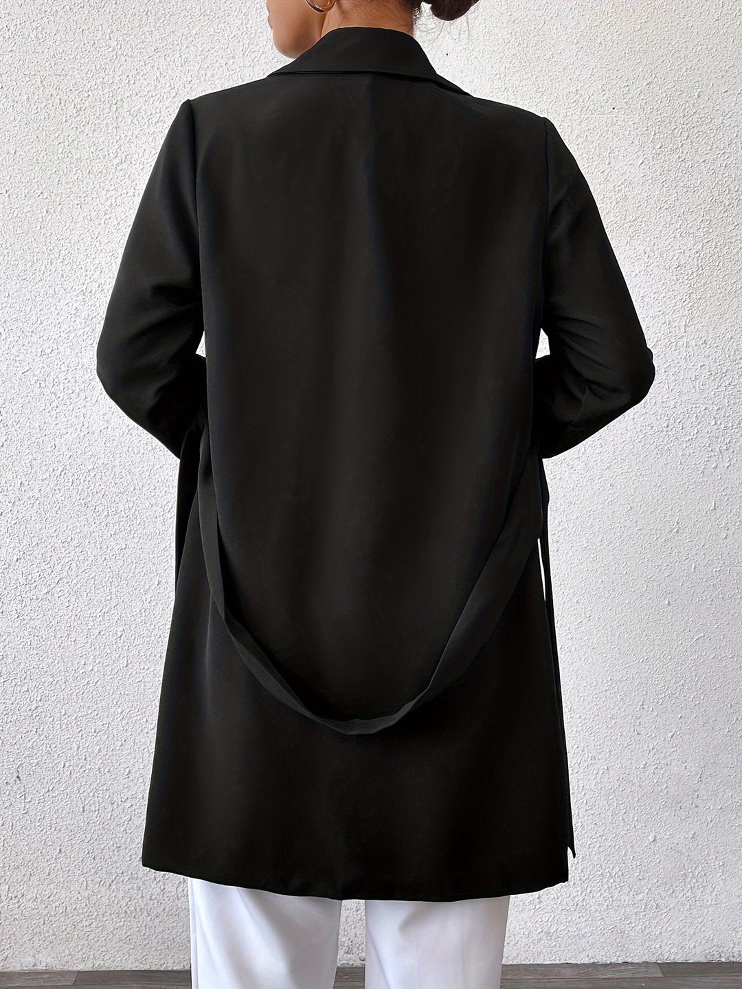 EB | Wendbarer Langer Jacke mit Bindegürtel