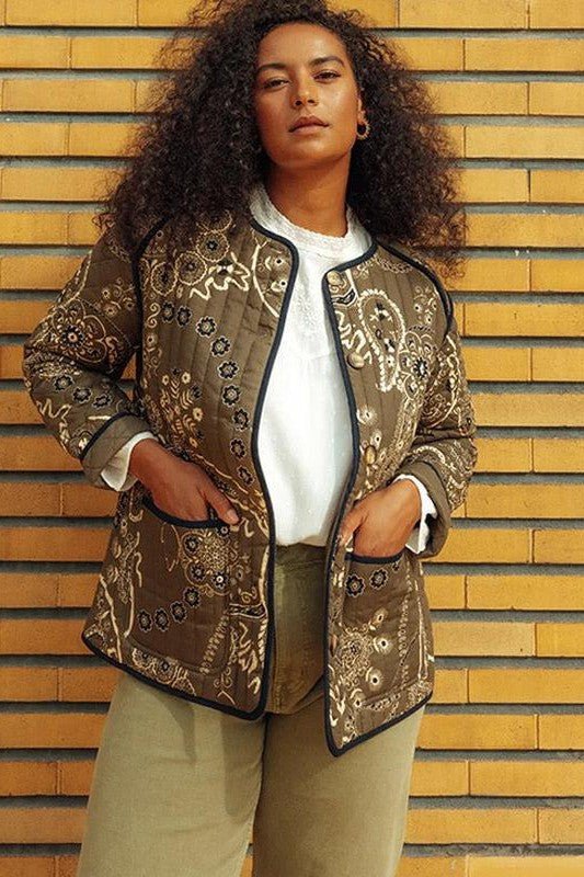 EB | Weinlesejacke mit Blumendruck