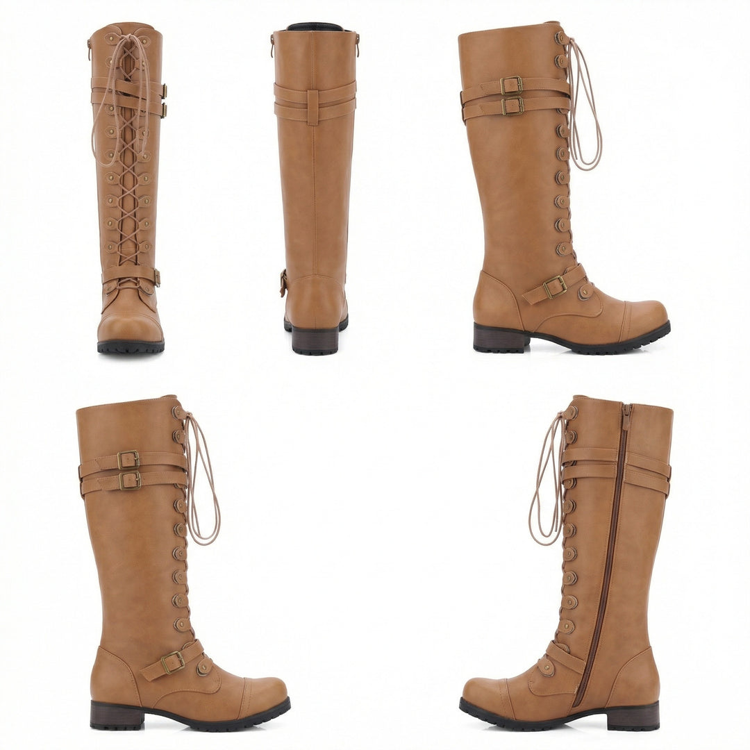 Steampunk-Inspirierte Damen Schnürstiefel EB
