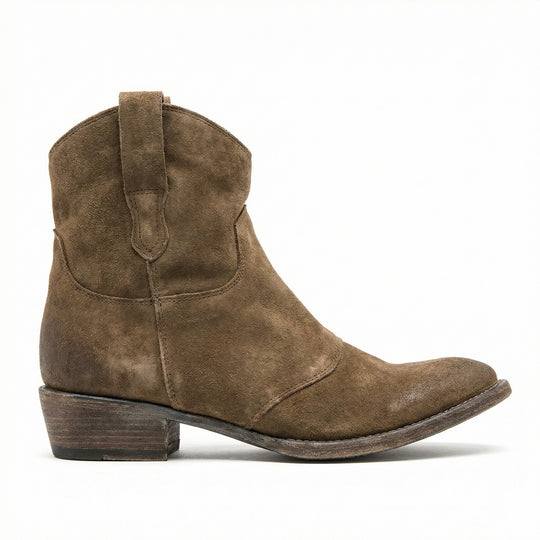 Kurze Cowboy-Stiefel | Western | Wildleder | Knöchel-Stiefel | Damenstiefel EB