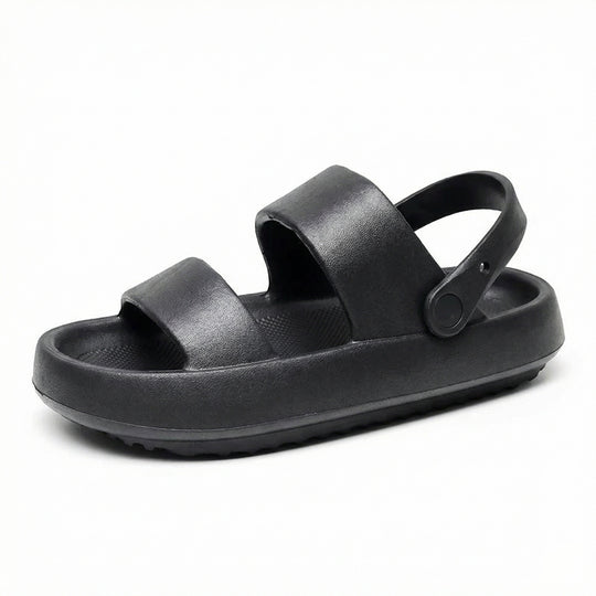 EB | Orthopädische Sandalen Comfort Plus Pantoletten mit Doppelriemen Gepolsterte, Lässige Slip-On-Sandalen