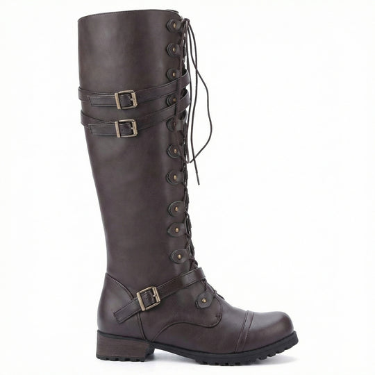 Steampunk-Inspirierte Damen Schnürstiefel EB