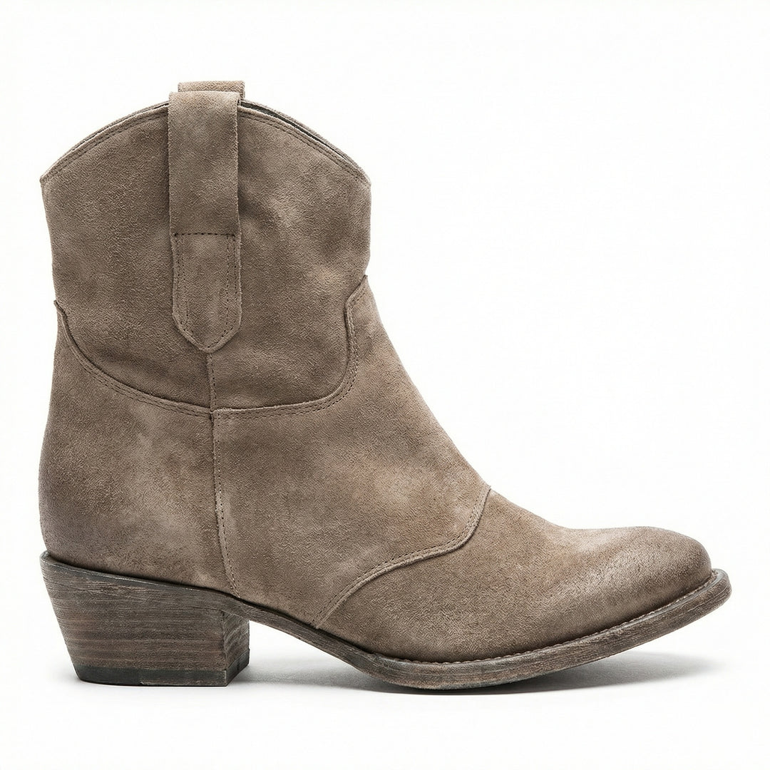 Kurze Cowboy-Stiefel | Western | Wildleder | Knöchel-Stiefel | Damenstiefel EB