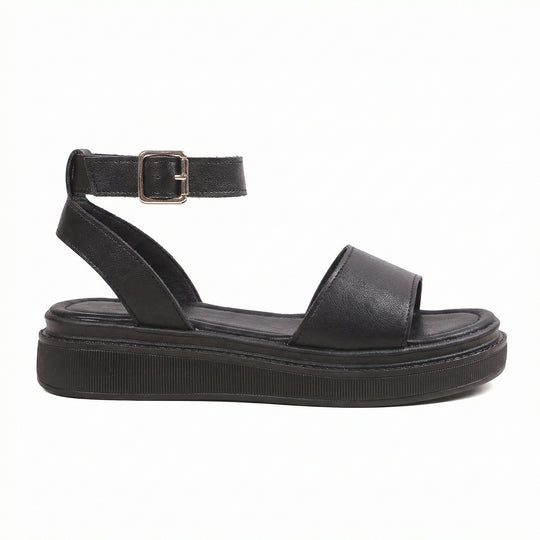 Damen Komfortable Sandalen mit verstellbarem Knöchelriemen EB