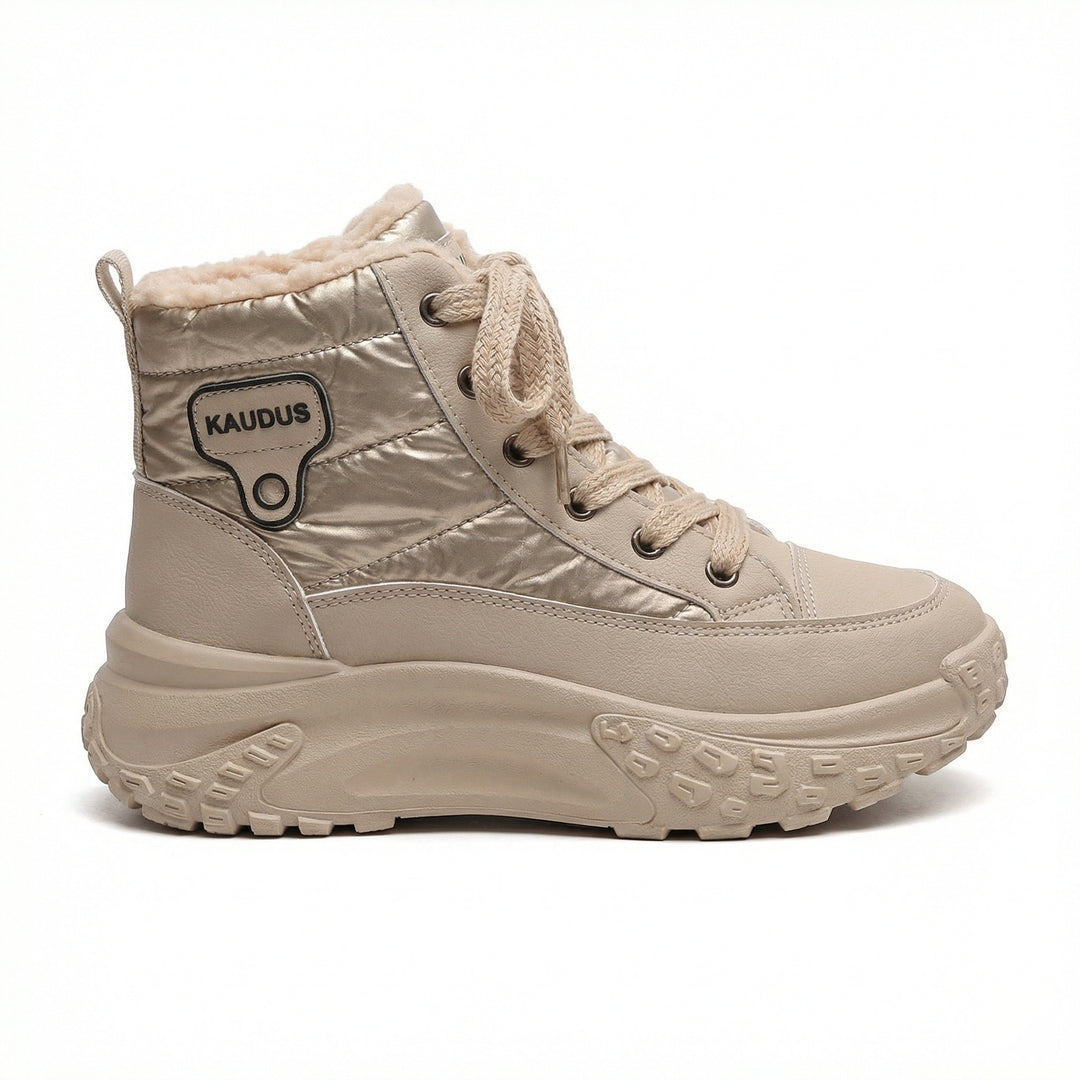 Damen gefütterte Winter-Sneaker mit hohem Kragen und rutschfester Sohle EB