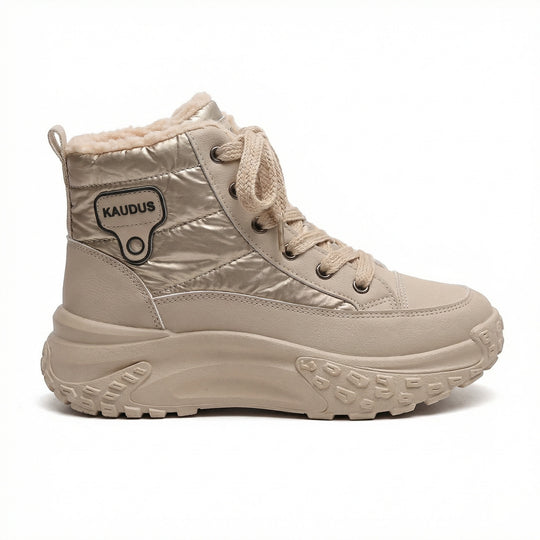 Damen gefütterte Winter-Sneaker mit hohem Kragen und rutschfester Sohle EB