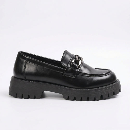 Damen Chunky Loafers mit Ketten-Applikation und robustem Profil EB