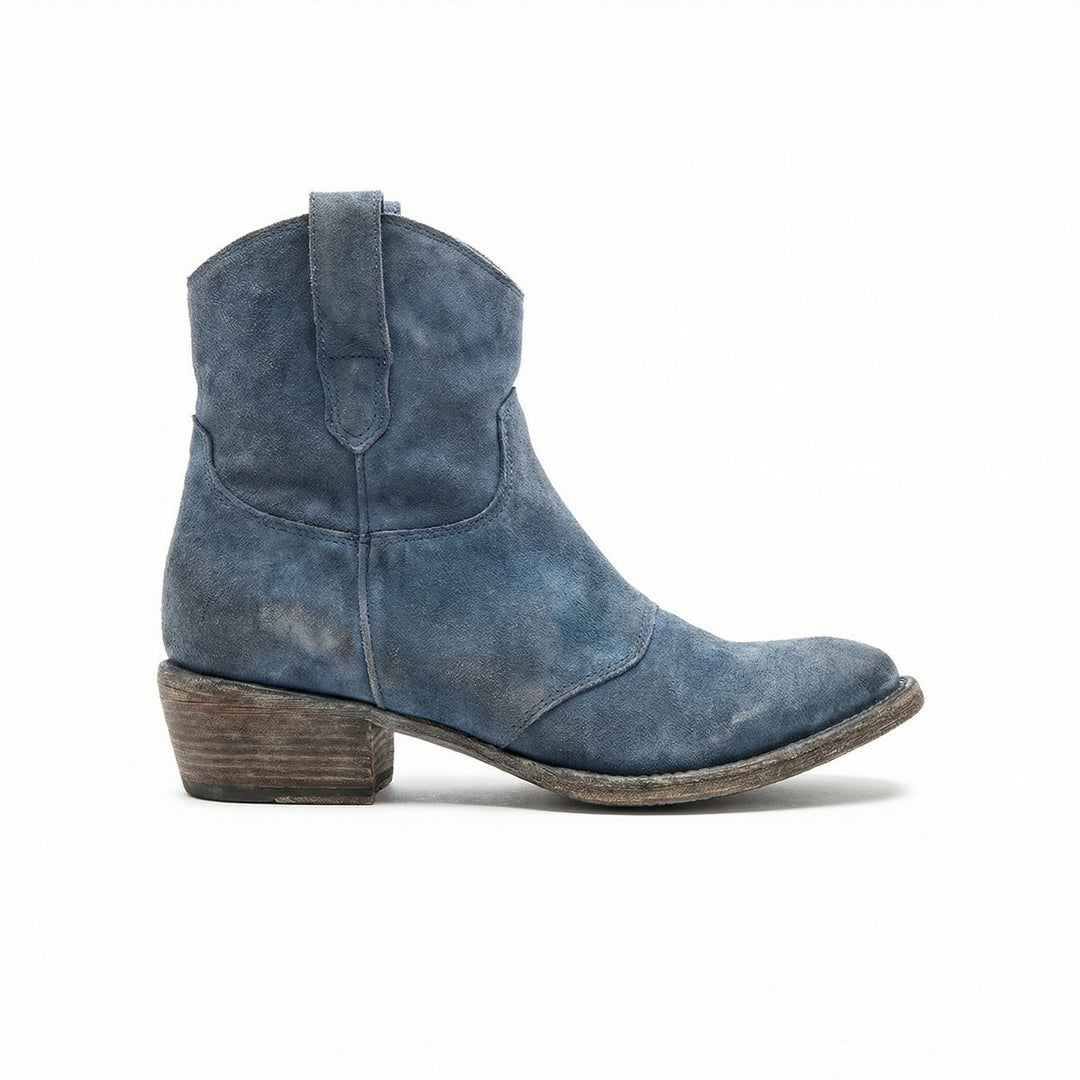 Kurze Cowboy-Stiefel | Western | Wildleder | Knöchel-Stiefel | Damenstiefel EB