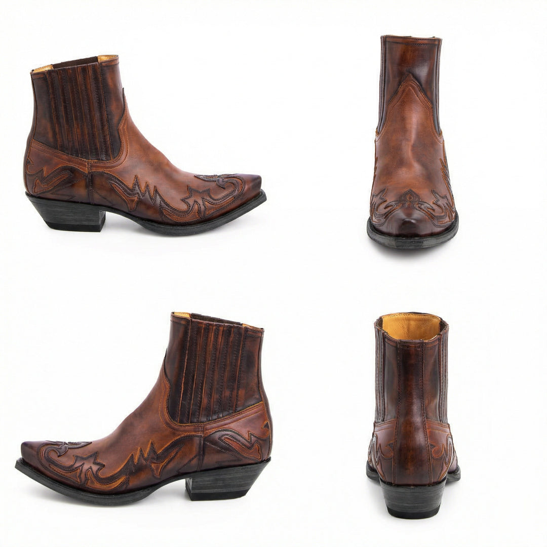 Robuste Leder-Cowboystiefel für Damen EB