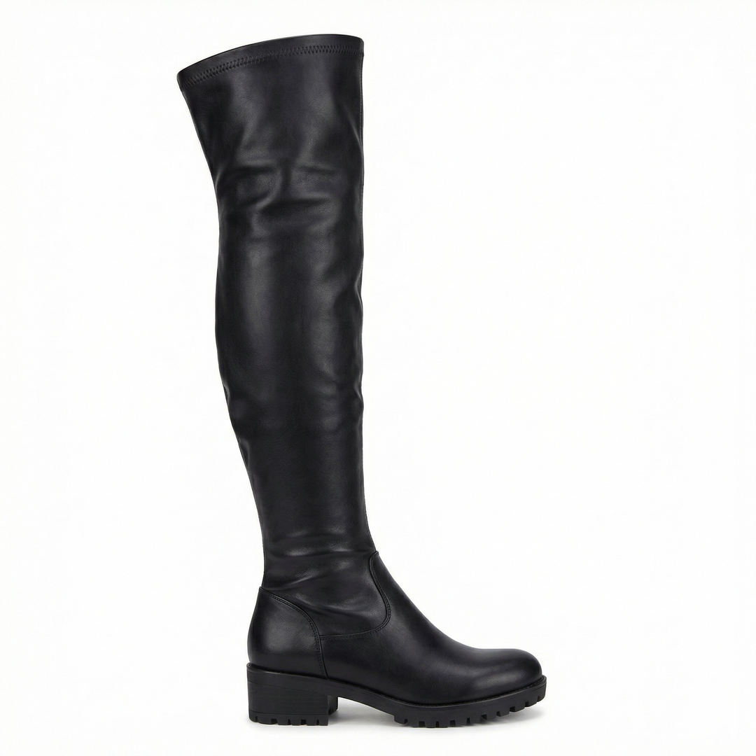 EB | Flache Overknee-Stiefel aus für den Winter
