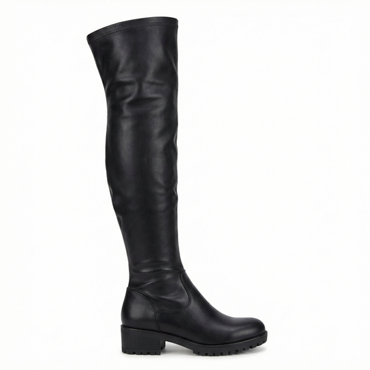 EB | Flache Overknee-Stiefel aus für den Winter