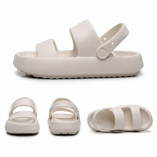 EB | Orthopädische Sandalen Comfort Plus Pantoletten mit Doppelriemen Gepolsterte, Lässige Slip-On-Sandalen