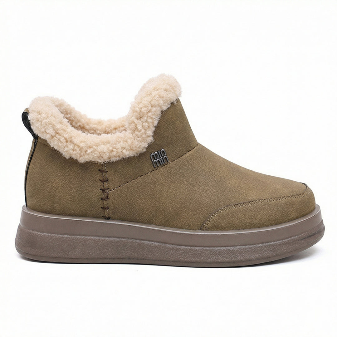 Damen Lammfell gefütterte Winterstiefel EB